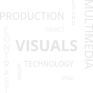 MULTIMEDIA VISUALS TECHNOLOGY C O N T R A S T PRODUCTION S O U N D IMPACT STYLE QUALITY